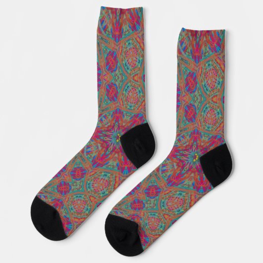 Chaussette Bright Socks Fractal Seamless Patterns 0041980 (Gauche)