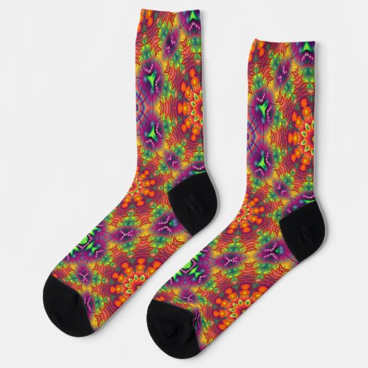 Chaussette Bright Socks Fractal Seamless Patterns 0041981 (Gauche)