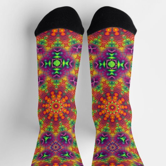 Chaussette Bright Socks Fractal Seamless Patterns 0041981 (Haut)