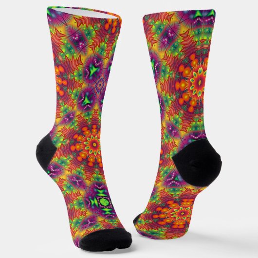 Chaussette Bright Socks Fractal Seamless Patterns 0041981 (Angulaire)