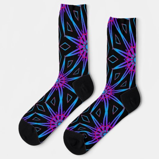 Chaussette Bright Socks Fractal Seamless Patterns 0041987 (Gauche)
