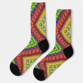 Chaussette Bright Socks Fractal Seamless Patterns 0041988 (Gauche)