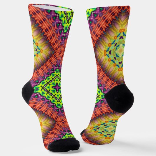 Chaussette Bright Socks Fractal Seamless Patterns 0041988 (Angulaire)