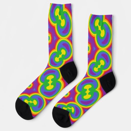 Chaussette Bright Socks Fractal Seamless Patterns 0041990 (Gauche)