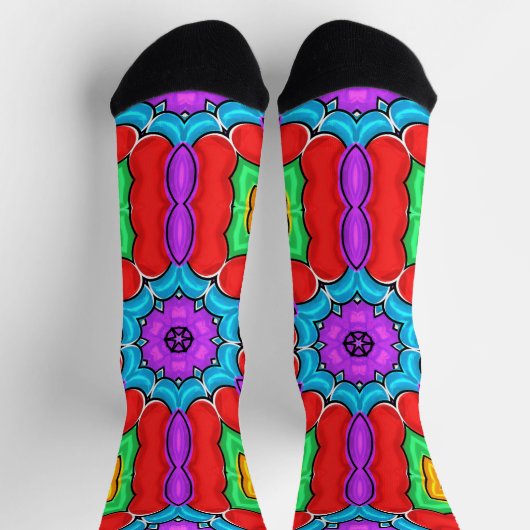 Chaussette Bright Socks Fractal Seamless Patterns 0041992 (Haut)