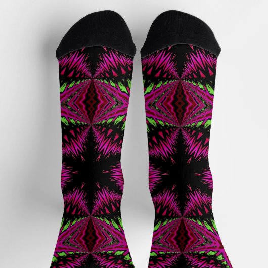 Chaussette Bright Socks Fractal Seamless Patterns 0041994 (Haut)