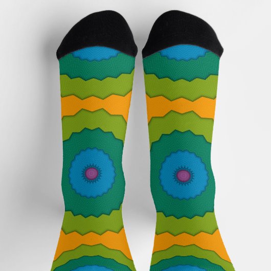 Chaussette Bright Socks Fractal Seamless Patterns 0041997 (Haut)