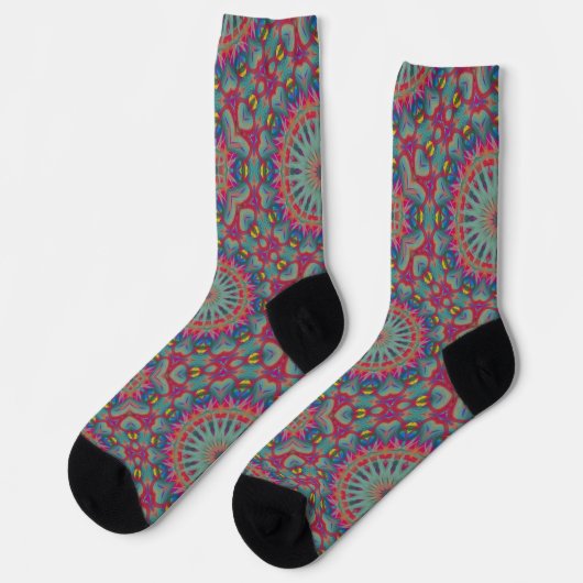 Chaussette Bright Socks Fractal Seamless Patterns 0042003 (Gauche)