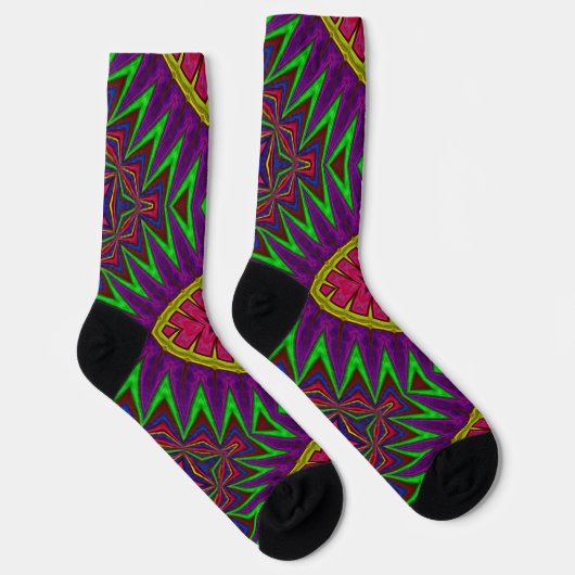 Chaussette Bright Socks Fractal Seamless Patterns 0042022 (Droite)