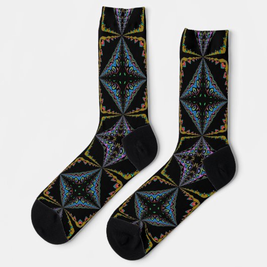 Chaussette Bright Socks Fractal Seamless Patterns 0042027 (Gauche)