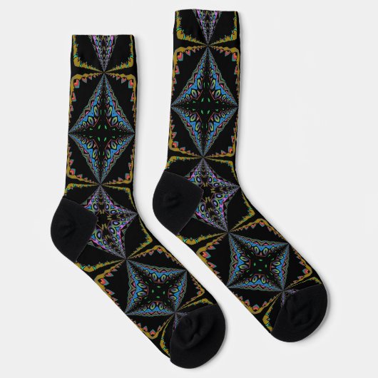 Chaussette Bright Socks Fractal Seamless Patterns 0042027 (Droite)