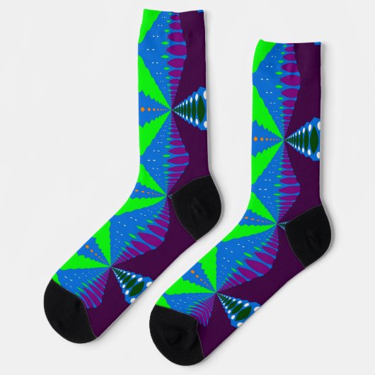 Chaussette Bright Socks Fractal Seamless Patterns 0042042 (Gauche)
