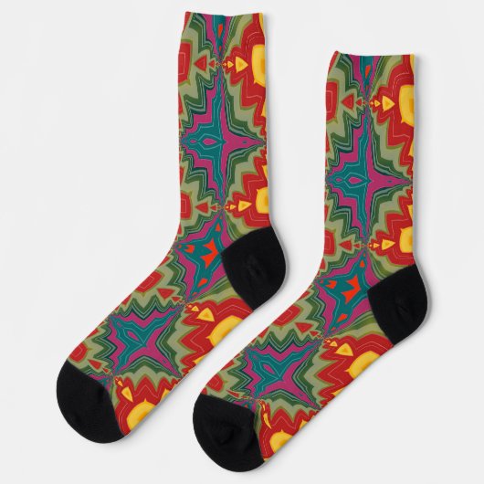 Chaussette Bright Socks Fractal Seamless Patterns 0042043 (Gauche)