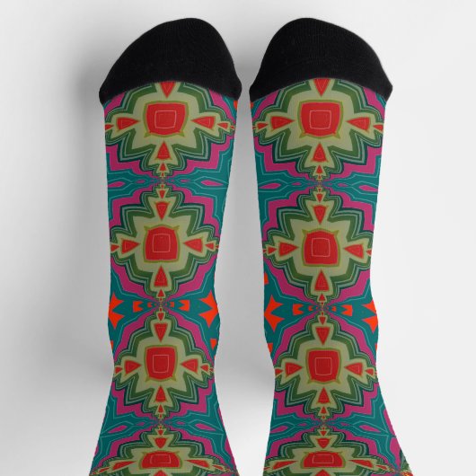 Chaussette Bright Socks Fractal Seamless Patterns 0042043 (Haut)