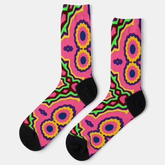 Chaussette Bright Socks Fractal Seamless Patterns 0042048 (Gauche)