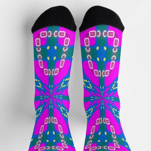 Chaussette Bright Socks Fractal Seamless Patterns 0042049 (Haut)