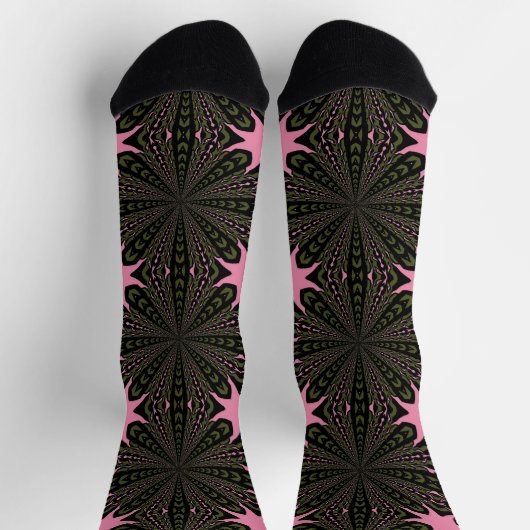 Chaussette Bright Socks Fractal Seamless Patterns 0042057 (Haut)