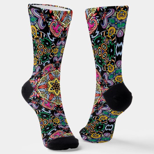 Chaussette Bright Socks Fractal Seamless Patterns 0042065 (Angulaire)