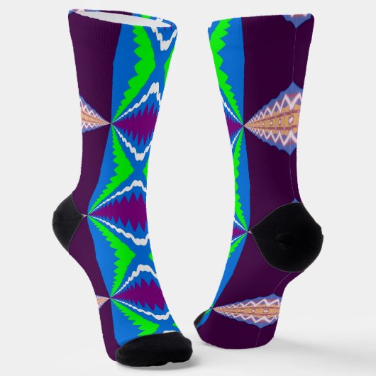 Chaussette Bright Socks Fractal Seamless Patterns 0042076 (Angulaire)