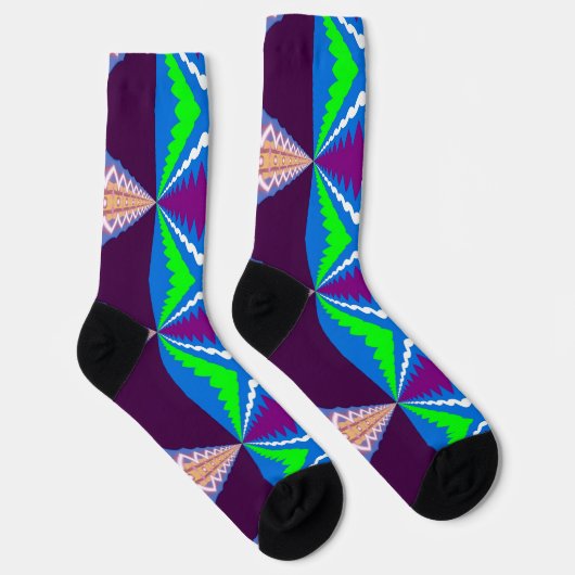 Chaussette Bright Socks Fractal Seamless Patterns 0042076 (Droite)