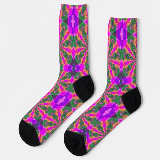 Chaussette Bright Socks Fractal Seamless Patterns 0042089 (Gauche)