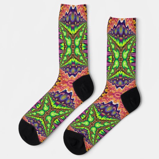 Chaussette Bright Socks Fractal Seamless Patterns 0042090 (Gauche)