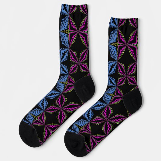 Chaussette Bright Socks Fractal Seamless Patterns 0042098 (Gauche)