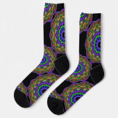 Chaussette Bright Socks Fractal Seamless Patterns 0042100 (Gauche)
