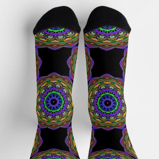 Chaussette Bright Socks Fractal Seamless Patterns 0042100 (Haut)