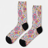 Chaussette Bright Socks Motifs Sans Couture Élaborés 0039362 (Gauche)
