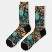 Chaussette Bright Socks Motifs Sans Couture Élaborés 0039390 (Gauche)