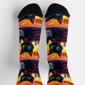 Chaussette Bright Socks RANDOPIX Art Socks Feline 0039500 (Haut)