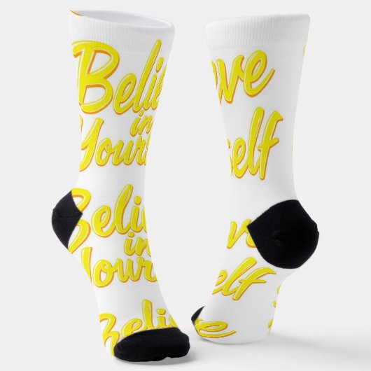 Chaussette Bright Socks RANDOPIX Croyez En Vous-Même 0039493 (Angulaire)
