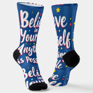 Chaussette Bright Socks RANDOPIX Croyez En Vous-Même 0039498
