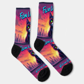 Chaussette Bright Socks RANDOPIX Feline Like A Boss 0039511 (Droite)