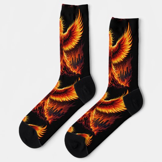 Chaussette Bright Socks RANDOPIX Fire Phoenix 0039517 (Gauche)