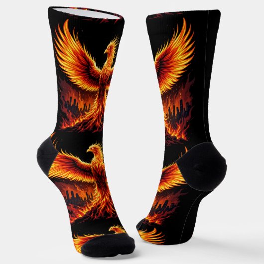 Chaussette Bright Socks RANDOPIX Fire Phoenix 0039517 (Angulaire)