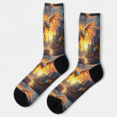 Chaussette Bright Socks RANDOPIX Golden Dragon 0039521 (Gauche)