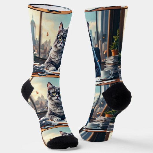 Chaussette Bright Socks RANDOPIX School Cat 0039506 (Angulaire)