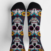 Chaussette Bright Socks Skull Pics 0037649 (Haut)