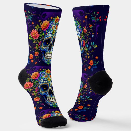 Chaussette Bright Socks Skull Pics 0037715 (Angulaire)