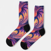 Chaussette Bright Socks UNISEX Dragon Fire 0040759 (Gauche)