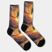 Chaussette Bright Socks UNISEX Emerald Green Dragon 0040753 (Droite)