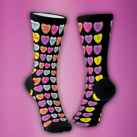 Chaussette Bright Valentine Candy Hearts Dit Colorful