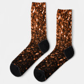 Chaussette Bronze orange brun brun faux parties scintillant e (Gauche)