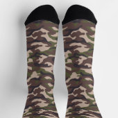 Chaussette Brown, Vert, Style Camouflage Tan (Haut)
