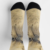 Chaussette Bruxelles Griffon Rough Paining - Art Chien origin (Haut)