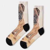 Chaussette Bruxelles Griffon Smooth Painting Original Chien A (Gauche)