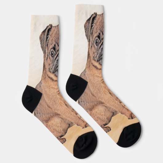 Chaussette Bruxelles Griffon Smooth Painting Original Chien A (Droite)