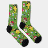 Chaussette Buddy l'elfe et les icônes de Noël Chaussettes Mot (Droite)